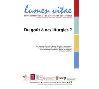 Lumen Vitae - numéro 1 Du goût à nos liturgies ?