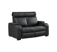 Lumene Hollywood Luxury III Cuir Véritable Noir - Fauteuil de Cinéma 2 Places Love Chair