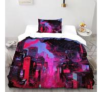 LumeNest Monstre géant Cyber Housse De Couette 2 Pièces Animal Theme Ensemble Literie Microfibre Adulte avec Fermeture Éclair 1 Taie d'oreiller Single（135x200cm）