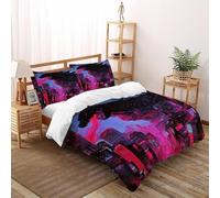 LumeNest Monstre géant Cyber Imprimé Parure De Lit Microfibre Super Douce Et Respirante Housse De Couette Animal Theme 3 Pièces avec 2 Taie d'oreiller Double（200x200cm）