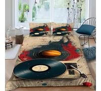 LumeNest Platine Cosmos Housse De Couette 3 Pièces Sports Theme Imprimé De Couvre-Lit Microfibre pour Chambre À Coucher Doux Et Confortable avec 2 Taie d'oreiller King（220x240cm）