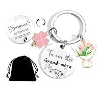 Lumengqi Cadeau Future Arrière-grand-mère Porte clef Chaque Grand-mère Formidable Se Révèle Être Une Arrière-grand-mère Exceptionnelle Surprise Annonce Grossesse Garçon/Fille Naissance Bébé (1)