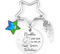 Lumengqi Cadeau Homme Porte Clés Garçon N’oublie pas que tu es un garçon Fantastique Cadeau Amitié, Porte Clé pour Anniversaire, Des cadeau inspirantes sur le courage
