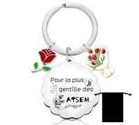 Lumengqi Cadeau Maitresse et ATSEM pour Noel - Porte Clé D'école Maternelle pour fin D'année