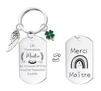 Lumengqi Cadeau Maitresse Porte Clef Cadeau Noel Professeur D'école Cadeaux Maitre D'école Fin D'année Porte Clef Professeur Merci Atsem Noel Cadeaux Remerciement Original (4)