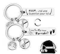 Lumengqi Cadeau Veux tu etre mon parrain Porte Clé Parrain Cadeau Parrain Demande Personnalisé décapsuleur Anniversaire cadeaux parrai bapteme Fête Des Pères Homme Anniversaire Fête Des Pères (6)