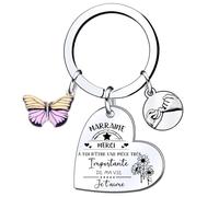 Lumengqi Clé à clefs Marraine - Cadeau Noël et Fête des Mères « Veux-tu être ma marraine d’amour pour toute la vie »