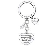 Lumengqi Clé à Crus Offrande Anniversaire Fête des Mères «Veux-tu être ma Marraine d’amour pour toute la vie» Noël