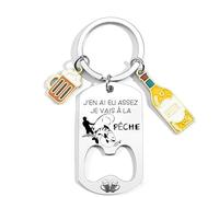 Lumengqi Décapsuleur Pêche ! Cadeau Pour un Pêcheur Décapsuleur Inox Personnalisé Humour Pecheur Original Accessoires Peche Cadeau Homme Pecheur Ouvre Bouteille Peche