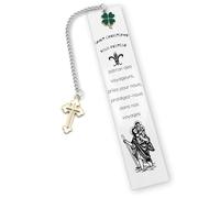 Lumengqi Marque-Page Chrétien,Signet Inspirant,Marque-Page Saint Christophe,Cadeaux pour Communion et Confirmation,Cadeau de baptême,Cadeau d'Anniversaire et Calendrier de l'Avent (1)