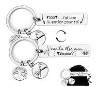 Lumengqi Porte-clef demande témoin de mariage - veux-tu être mon témoin - annonce témoin homme - idée demande témoin mariage fiançailles - carte annonce témoin - annonce mariage - surprise témoin
