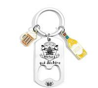 Lumengqi Porte-Clés Décapsuleur Moto - Cadeau Motard Original - Ouvre Bouteille Inox et acier inoxydable pour Fan de Moto Cadeaux Anniversaire Homme Noël Saint Valentin