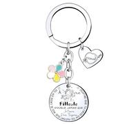 Lumengqi Porte-clés Filleule, Cadeau pour Filleule Anniversaire, Idée Originale Sentimentale pour Noël Baptême, Prêt à Offrir à Ta Filleules Préférée, avec Message Touchant de Son Parrain ou Marraine