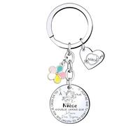 Lumengqi Porte Clés Je T'aime Mon Fils Ma Fille Nièce - Cadeau D'anniversaire Pour Homme Femme Enfant