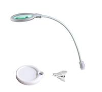 Lumeno 6805WS Lampe loupe LED à pince avec 30 LED SMD, 6 watts, 480 lumens, pour les salons de beauté, les cabinets médicaux, loupe éclairante, aide à la lecture, lampe grossissante, blanc 5 dioptries
