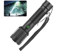 Lumens Rechargeable Led Torch,Powerful Tactical Lamp,High Brightness,Usb-C Charging (Camping,Hiking,Emergency)