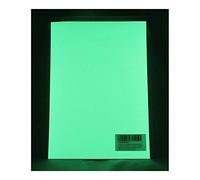 Lumentics Film adhésif A4 phosphorescent jaune-vert brillant imprimable | Lueur verte durable dans l obscurité après charge à la lumière, surface glacée prête à personnaliser
