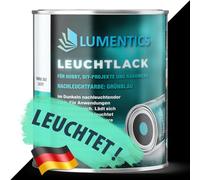 LUMENTICS Vernis phosphorescent vert-bleu 250 ml - La couleur brille dans le noir - Vernis lumineux à base d'acrylique - Phosphorescent - Fabriqué en Allemagne