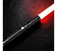 LumenVela Sabre Laser, 2 en 1 Sabre Laser Enfants, USB Rechargeable RGB 16 Couleurs Lightsaber Sons Simulés de Combats Cadeaux pour Garçons, Fête d'halloween, Cosplay