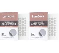 Lumèova Paris - Patch Anti-Boutons Acné - Jour & Nuit - Hydrocolloïdes, Acide Salicylique & Arbre à Thé - Absorbe les impuretés dès 6 heures en toute discrétion - boîte de 36 patchs (Lot de 2)
