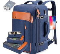 Lumesner Sac à dos de voyage extra large de 40 L approuvé pour les vols, unisexe, bleu