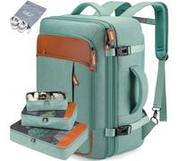 Lumesner Sac à dos de voyage extra large de 40 L approuvé pour les vols, unisexe, vert