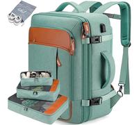 Lumesner Sac à dos de voyage extra large de 40 L approuvé pour les vols, unisexe, vert