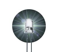 Lumetheus LED Diodes électroluminescentes 5mm couleur Blanc Ultra-lumineux 25.000 mcd 25 pièces 2-3V 2 Pin LEDs Ampoule Diode à souder