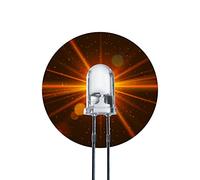Lumetheus LED Diodes électroluminescentes 5mm couleur Orange Ultra-lumineux 25.000 mcd 100 pièces 2-3V 2 Pin LEDs Ampoule Diode à souder