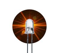 Lumetheus LED Diodes électroluminescentes 5mm couleur Orange Ultra-lumineux 25.000 mcd 50 pièces 2-3V 2 Pin LEDs Ampoule Diode à souder