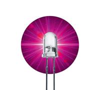 Lumetheus LED Diodes électroluminescentes 5mm couleur Rose Ultra-lumineux 15.000 mcd 25 pièces 2-3V 2 Pin LEDs Ampoule Diode à souder