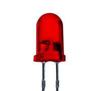 Lumetheus LED Diodes électroluminescentes 5mm couleur Rouge Ultra-lumineux 3000 mcd 50 pièces 2-3V 2 Pin LEDs Ampoule Diode à souder lentille diffusée