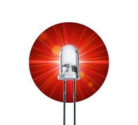 Lumetheus LED Diodes électroluminescentes 5mm couleur Rouge Ultra-lumineux 40.000 mcd 25 pièces 2-3V 2 Pin LEDs Ampoule Diode à souder