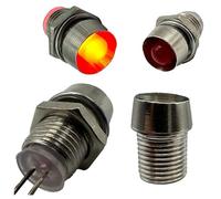 Lumetheus Lot de 100 douilles LED 3 mm en métal argenté - Support/socle pour diodes électroluminescentes Douille de lampe avec anneaux de montage