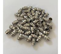 Lumetheus Lot de 25 douilles LED 3 mm en métal argenté - Support/socle pour diodes électroluminescentes Douille de lampe avec anneaux de montage