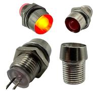 Lumetheus Lot de 50 douilles LED 3 mm en métal argenté - Support/socle pour diodes électroluminescentes Douille de lampe avec anneaux de montage
