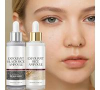 Lumeva Peel Shot,Lumeva Visage Point Noir,2pcs Peel Shot Glow Ampoule Exfoliante,Peels Shot,Exfoliant Visage CoréEn,SéRum Exfoliant Riz Noir & Blanc,Nettoyage En Profondeur Des Pores