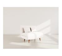 Lumi - Banquette convertible clic-clac 1 place en velours côtelé - Beige