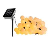 LUMI JARDIN Guirlande boule lumineuse solaire Billy - 60 LED - 6,9 cm - Blanc chaud