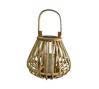 Lumi Jardin Lanterne Solaire Décorative en Bambou LED Blanc Chaud Havane Tall H47Cm