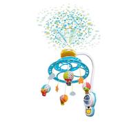 Lumi Mobile Nuit Étoilée, Mobile Musical Lit Bébé avec Télécommande, 4 Animaux en Peluche, Projection au Plafond, Musique Douce et