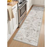 LUMI Tapis de cuisine anti-fatigue, tapis antidérapant en PVC ultra doux pour un confort debout dans le bureau, l'évier, la buanderie, 43,2 x 150 cm, imperméable et résistant aux taches