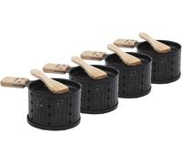 - Lumi - Une Raclette À La Bougie - Faites Fondre Votre Fromage En 3 Minutes - A Table, Devant La Télé Ou Même En Pique Nique - Spatule Bois Inclues - Sans Électricité - Pack De 4 Appareils