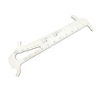 Lumi Zenva 1 jauge de chaîne 7 en 1 - Outil multifonction - Crochet de montage - Règle de 10 cm - Clé à rayons 14 G - Outil de réparation pour VTT - Vélo de route Shimano Avid Hayes Magura - Argenté