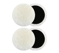 Lumi Zenva Accessoire de polissage compatible avec la ponceuse orbitale aléatoire Bosch BESPOTCL 4pcs 125mm Tampons de polissage en laine d’agneau pour le polissage de la peinture et l’entretien