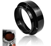 Lumi Zenva Anneau Doseur 58 mm pour Porte-Filtre Espresso, Entonnoir de Dosage en Aluminium de Qualité pour Machine à Café, Accessoire Noir pour Remplissage Précis et Propre