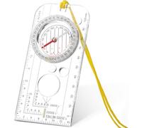 Lumi Zenva Boussole de Navigation et d'Orientation avec Déclinaison Ajustable pour Lecture d'Expédition, Randonnée (12,5 x 6,0 cm) - Boussole Portable Haute Précision Extérieur