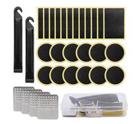 Lumi Zenva Kit Rustine Vélo 30 Pièces, Rustines Chambre à Air Auto-Adhésives Étanches, sans Colle ni Outil, Compatible Pneu VTT Vélo Route E-Bike, Kit Réparation Compact et Pratique