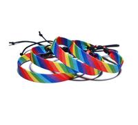 Lumi Zenva Lot De 2 Bracelets LGBT En Tissu Arc-En-Ciel, Symboles De Courage, Amour Et Fierté, Accessoires Idéals Pour Marche Des Fiertés, Festivals Ou Vie Quotidienne (4)