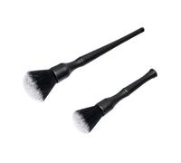 Lumi Zenva Lot de 2 Pinceaux de Nettoyage Voiture 24/16,3 cm - Poils Ultra Doux pour Nettoyage Intérieur et Extérieur - Set de Brosses Sécuritaires pour Intérieurs de Voiture, Meubles et Claviers